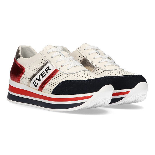 Bílé kožené sneakersy Filippo DP1414 /22 WH