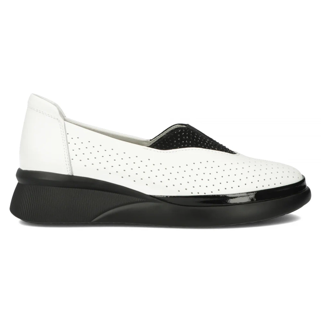 Bílé kožené polobotky Filippo DP6208/24 WH