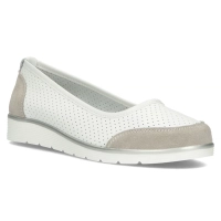 Bílé kožené boty Filippo DP4524/24 WH GR