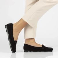 Černé kožené polobotky Filippo DP1202/24 BK