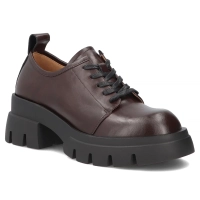 Tmavě hnědé kožené polobotky Filippo DP8156/26 D BR