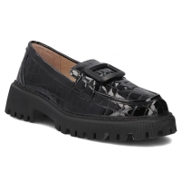 Černé kožené polobotky Filippo DP8328/26 BK
