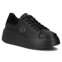 Černé kožené sneakersy Filippo DP6058/25 BK BK