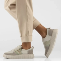 Béžové kožené sneakersy Filippo DP6121/24 BE