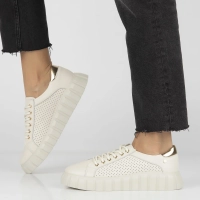 Béžové kožené sneakersy Filippo DP4535/25 BE