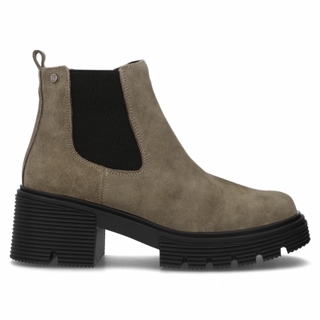 Taupe kožené boty Filippo DBT6464/24 TP