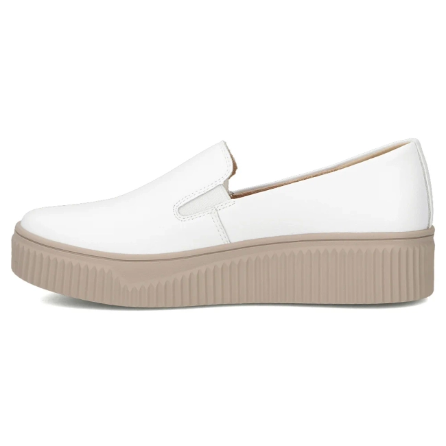 Bílé kožené polobotky Filippo DP7519/26 WH
