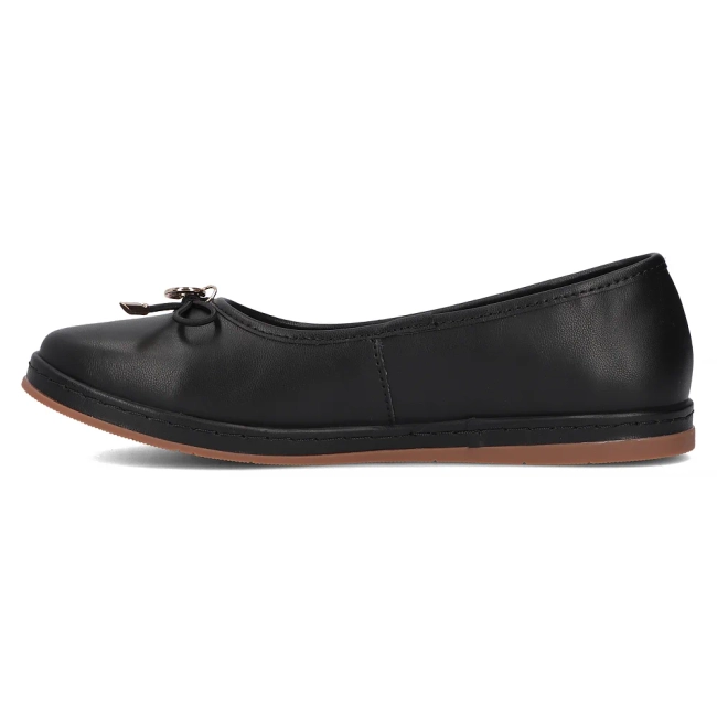 Černé kožené baleríny Filippo DP6856/26 BK