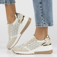 Bílé kožené sneakersy Filippo DP4669/24 WH