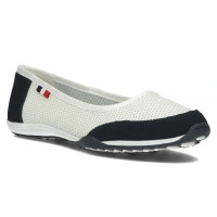 Bílé a modré kožené polobotky Filippo DP142/24 WH NV