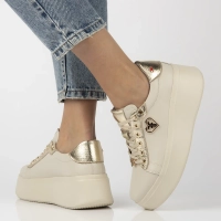 Béžové kožené sneakersy Filippo DP6792/25 BE