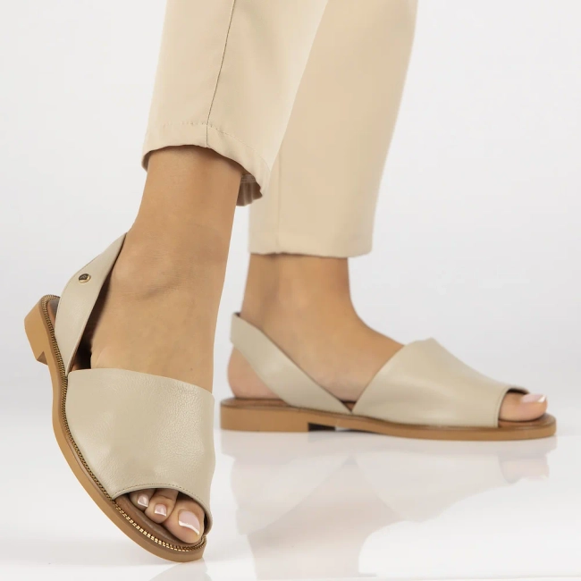 Taupe kožené sandály Filippo 40327