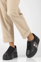 Černé kožené sneakersy Filippo DP6207/24 BK