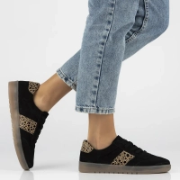 Černé kožené sneakersy Filippo DP6770/25 BK LEO