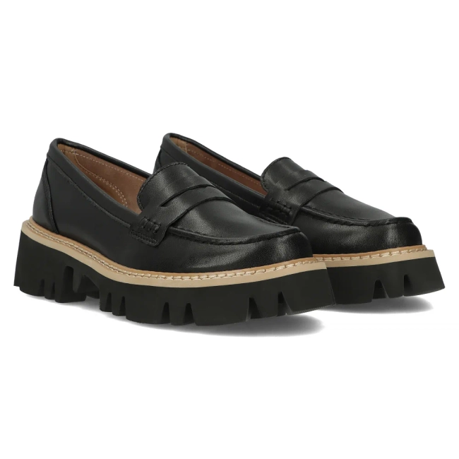 Černé kožené polobotky Filippo DP6088/24 BK