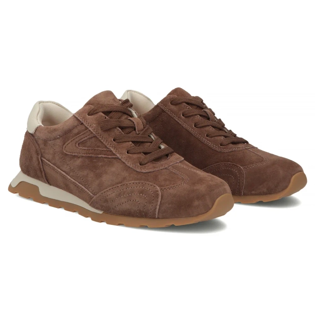 Hnědé kožené tenisky Filippo DP7962/26 BR