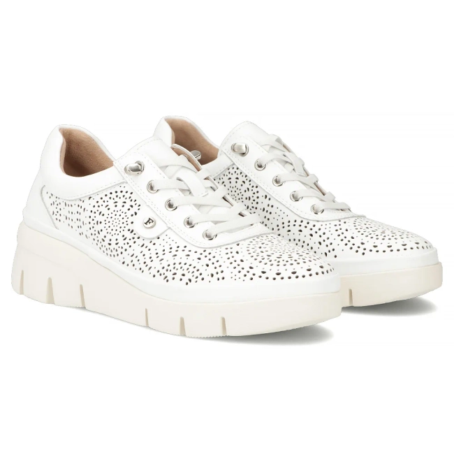 Bílé kožené tenisky Filippo DP7550/26 WH