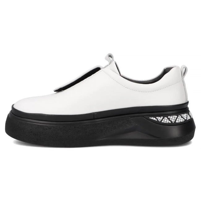 Bílé kožené polobotky Filippo DP7286/25 WH
