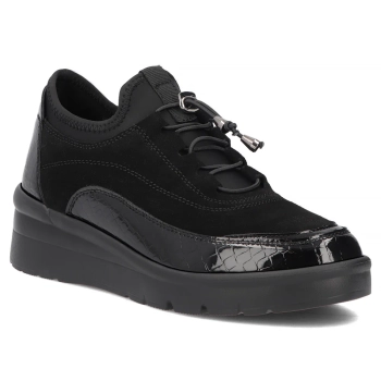 Černé kožené polobotky Filippo DP8106/26 BK