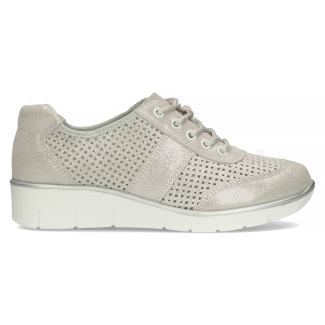 Stříbrné kožené boty Filippo DP028/22 SI