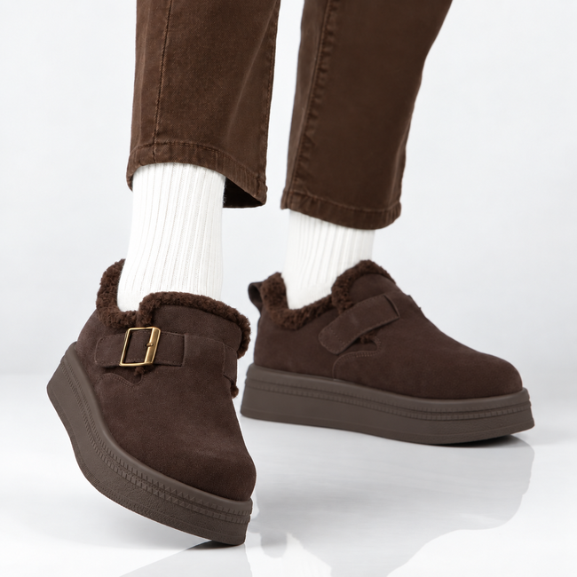 Tmavě hnědé kožené tenisky Filippo DP7946/26 D BR