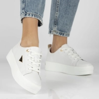 Bílé kožené polobotky Filippo DP3533/26 WH
