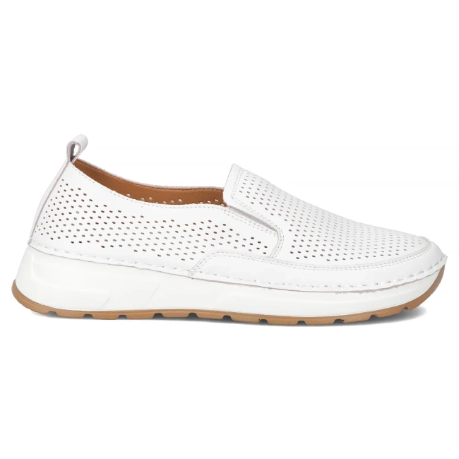 Bílé kožené polobotky Filippo DP7609/26 WH