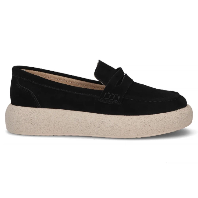 Černé kožené mokasíny Filippo DP7566/26 BK