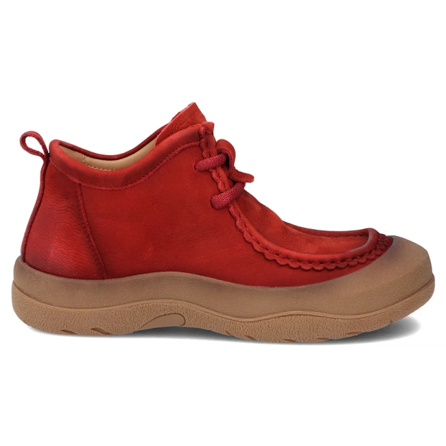 Červené kožené kotníkové boty Filippo DBT8212/26 RD
