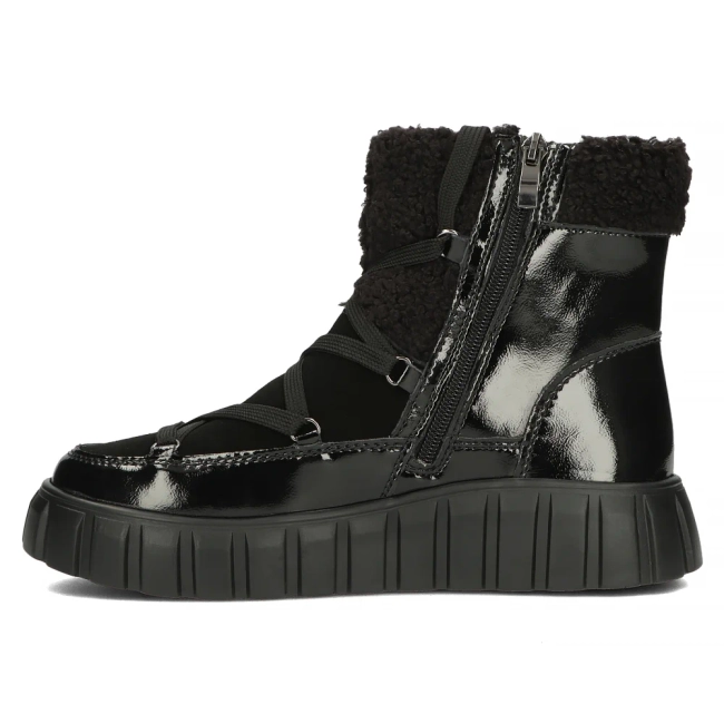 Černě kožené boty Filippo DBT4775/23 BK