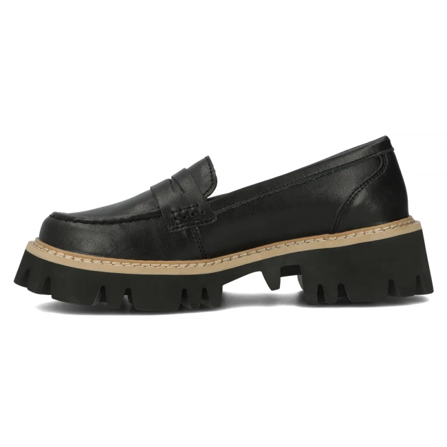 Černé kožené polobotky Filippo DP6088/24 BK