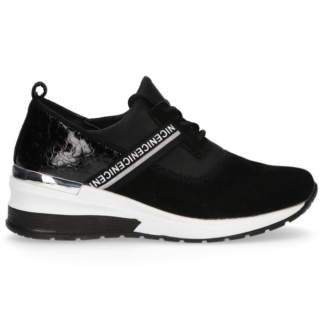Černé kožené sneakersy Filippo DP1388/20 BK