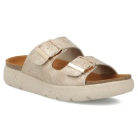 Zlaté kožené pantofle Filippo DK7925/26 GO